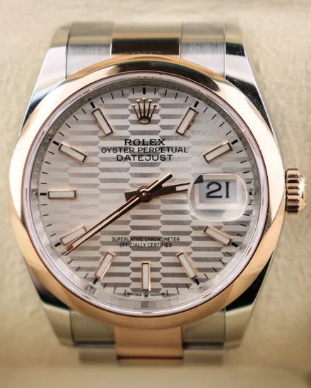 Rolex Datejust 36MM Silver "Fluted Motif" Dial Two-Tone Oyster Bracelet (126201)