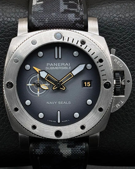 2022 Panerai Submersible GMT "Navy SEALs" L.E. 44MM Grey Dial Textile Strap (PAM01323)