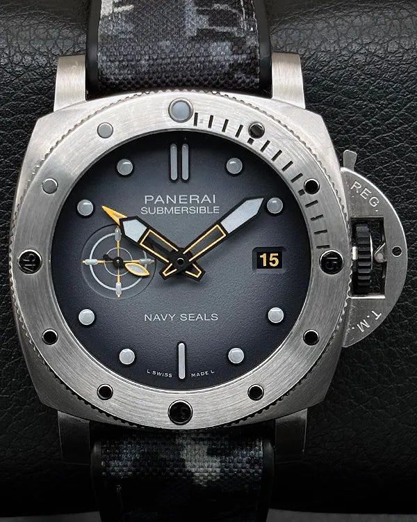 2022 Panerai Submersible GMT "Navy SEALs" L.E. 44MM Grey Dial Textile Strap (PAM01323)