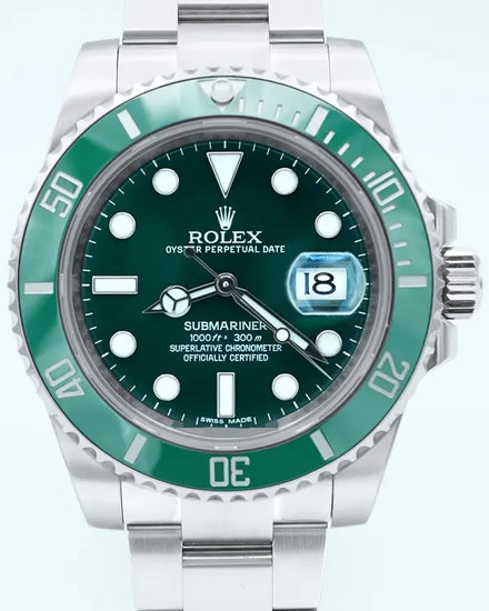 2017 Rolex Submariner Date “Hulk” 40MM Green Dial Oyster Bracelet (116610LV)