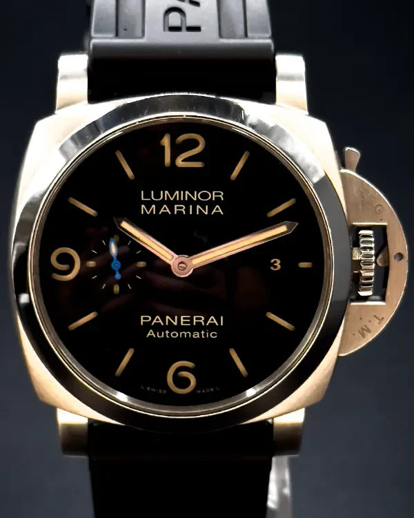 2020 Panerai Luminor Marina 1950 3 Days 44MM Black Dial Rubber Strap (PAM01312)