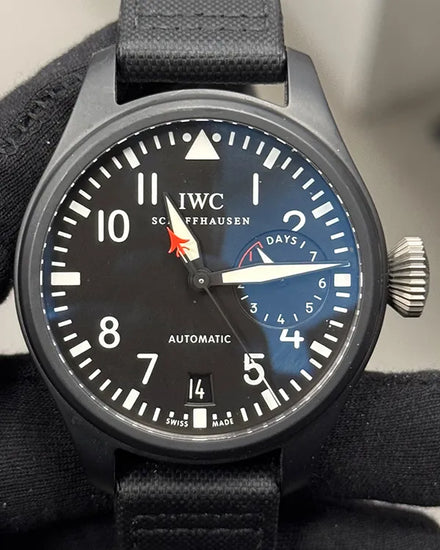 IWC Schaffhausen Pilot Big Pilot "Top Gun" 48MM Black Dial Textile Strap (IW501901)