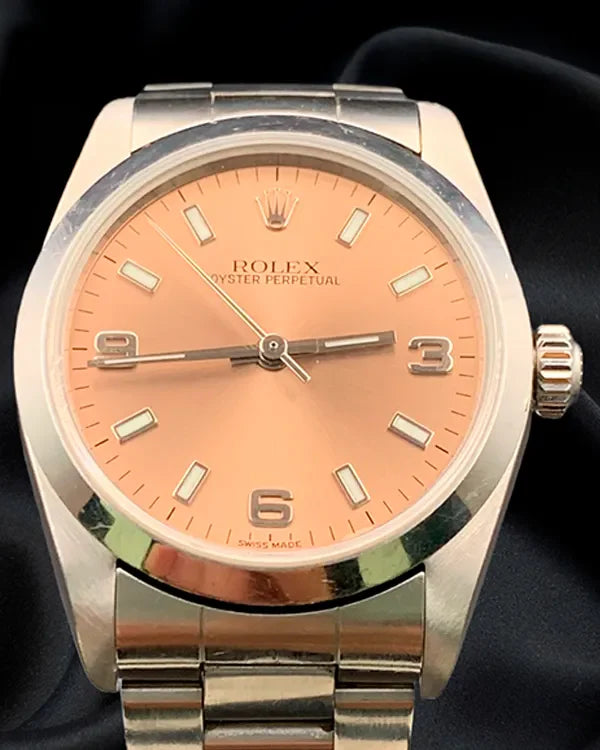 2004 Rolex Oyster Perpetual 31MM Salmon Dial Oyster Bracelet (77080)