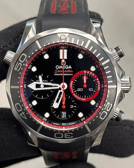 Omega Seamaster Diver 300M "ETNZ" L.E. 44MM Black Dial Rubber Strap (212.32.44.50.01.001)