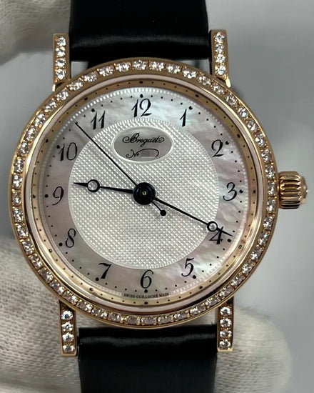 2025 Breguet Classique 30MM Mother Of Pearl Dial Leather Strap (8068BR/59/764 DD00)