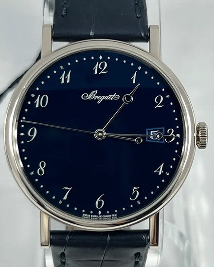 2025 Breguet Classique 38MM Blue Dial Leather Strap (5177BB/2Y/9V6)