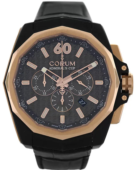 Corum Admiral's Cup Challenger AC-ONE 45MM Brown Dial Leather Strap (132.201.86)