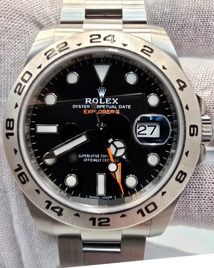 2018 Rolex Explorer II 42MM Black Dial Oyster Bracelet (216570)