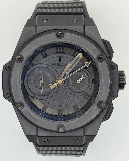 Hublot King Power "All Black" Limited Edition 48MM Black Dial Rubber Strap (715.CI.1110.RX)
