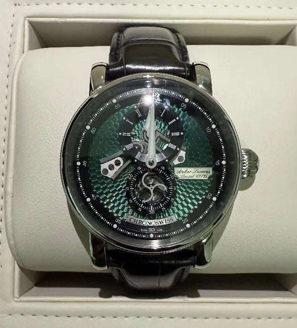Chronoswiss Regulator Flying Open Gear L.E. 41MM Green Dial Leather Strap (CH-8753-GREBK)