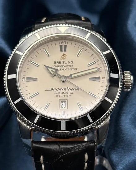 2012 Breitling Superocean Heritage 46MM White Dial Leather Strap (A1732024/G642)