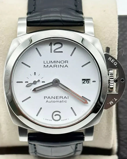 2022 Panerai Luminor Marina Quaranta 40MM White Dial Leather Strap (PAM01271)