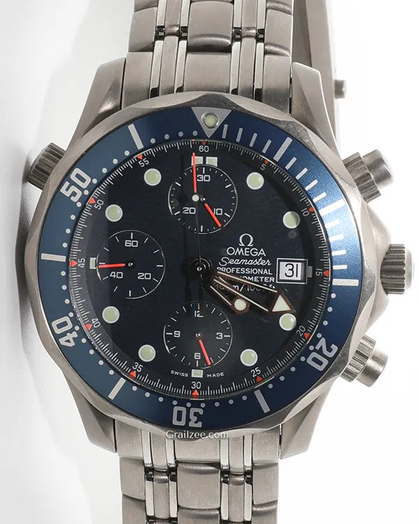 Omega Seamaster Diver 300M 41.5MM Blue Dial Titanium Bracelet (2298.80.00)