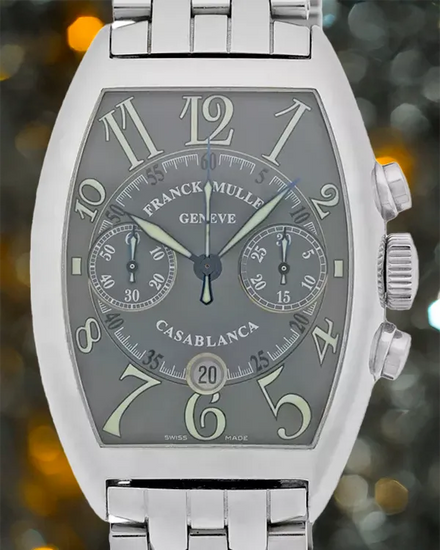 Franck Muller Casablanca Sunset Chronograph 40MM Grey Dial Steel Bracelet (8885 C CC DT)