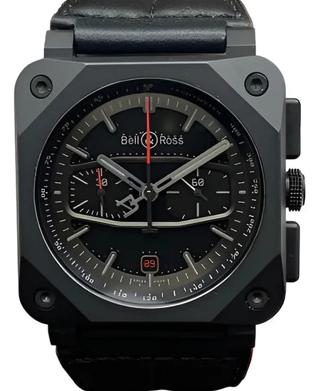 2023 Bell & Ross BR 03 Chrono Blacktrack L.E. 42MM Black Dial Leather Strap (BR0394-BTR-CE/SCA)