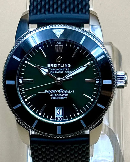 Breitling Superocean Heritage II 42MM Green Dial Rubber Strap (AB2010121L1S1)
