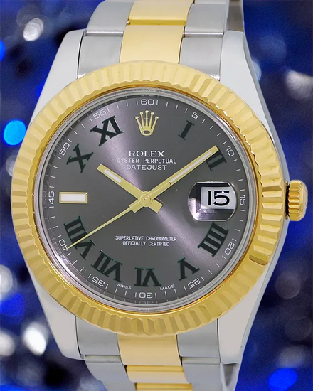 2011 Rolex Datejust II "Wimbledon" 41MM Slate Dial Two-Tone Oyster Bracelet (116333)
