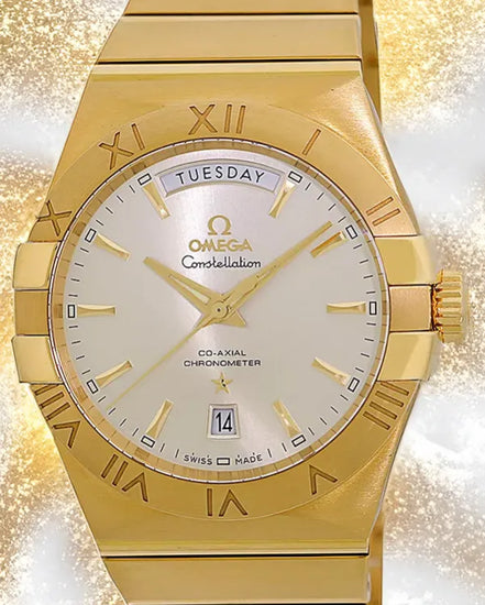 Omega Constellation 38MM Silver Dial Yellow Gold Bracelet (123.50.38.22.02.002)