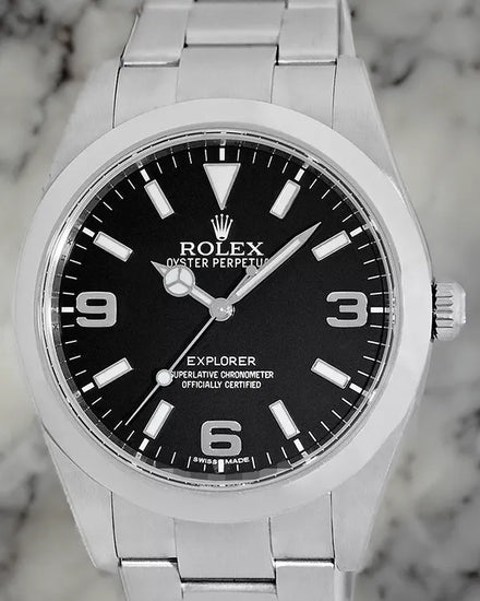 Rolex Explorer 39MM Black Dial Oyster Bracelet (214270)