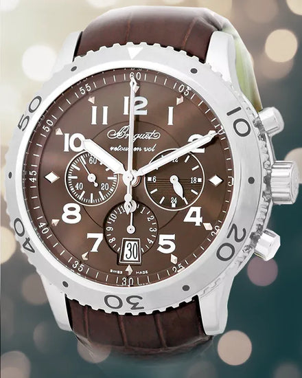 Breguet Type XXI Flyback Chronograph "Transatlantique" 43MM Bronze Dial Leather Strap (3810.929.ZU)