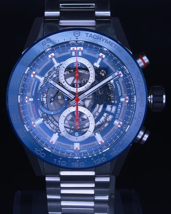 Tag Heuer Carrera 43MM Skeleton Dial Steel Bracelet (CAR201T.BA0766)