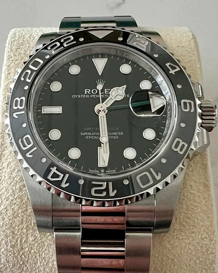2025 Rolex GMT-Master II "Bruce Wayne" 40MM Black Dial Oyster Bracelet (126710GRNR)