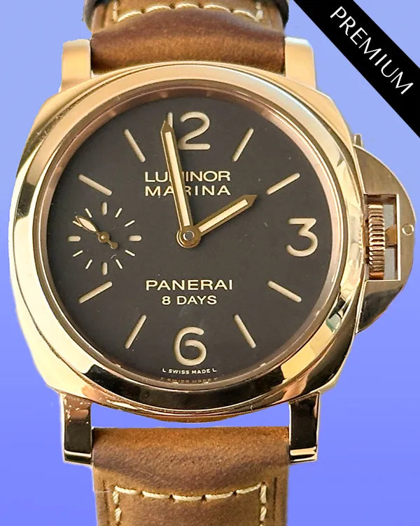 Panerai Luminor Marina 8 Days L.E. 44MM Brown Dial Leather Strap (PAM00511)