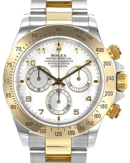 2003 Rolex Cosmograph Daytona 40MM Mother Of Pearl Dial Two-Tone Oyster Bracelet (116523)