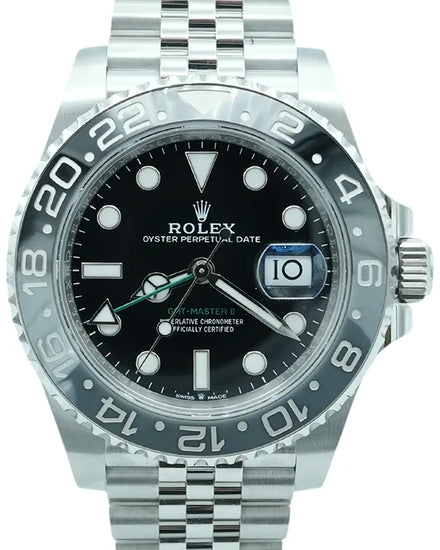 2024 Rolex GMT-Master II "Bruce Wayne" 40MM Black Dial Jubilee Steel Bracelet (126710GRNR)