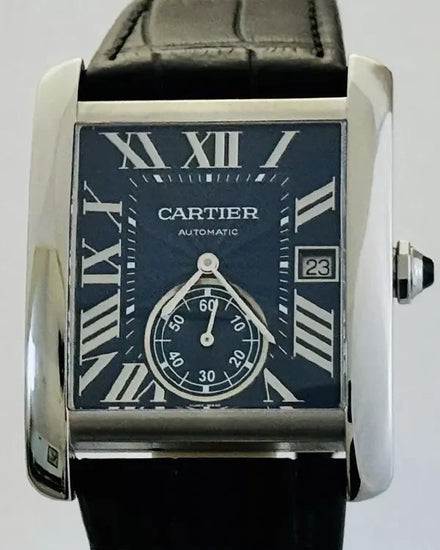 2016 Cartier Tank MC 44MM Blue Dial Leather Strap (WSTA0010)