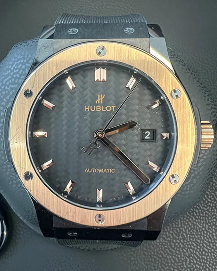Hublot Classic Fusion 42MM Black Dial Rubber Strap (542.CO.1781.RX)