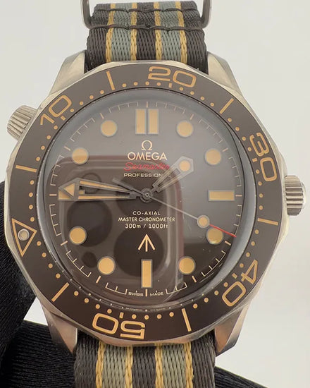 2022 Omega Seamaster Diver 300M "James Bond" 42MM Brown Dial Textile Strap (210.92.42.20.01.001)