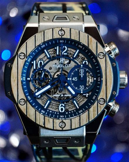 Hublot Big Bang Unico "Teak Italia" L.E. 45MM Skeleton Dial Leather Strap (411.NQ.5129.NR.ITI19)