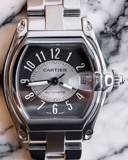 Cartier Roadster 38MM Grey Dial Steel Bracelet (W62001V3)