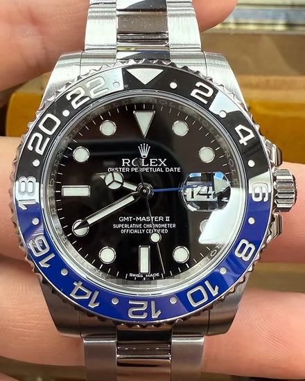 2016 Rolex GMT-Master II "Batman" 40MM Black Dial Oyster Bracelet (116710BLNR)