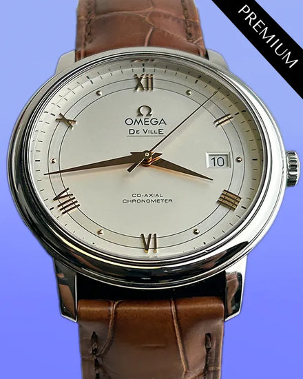2023 Omega De Ville Prestige 39.5MM Silver Dial Leather Strap (424.13.40.20.02.002)