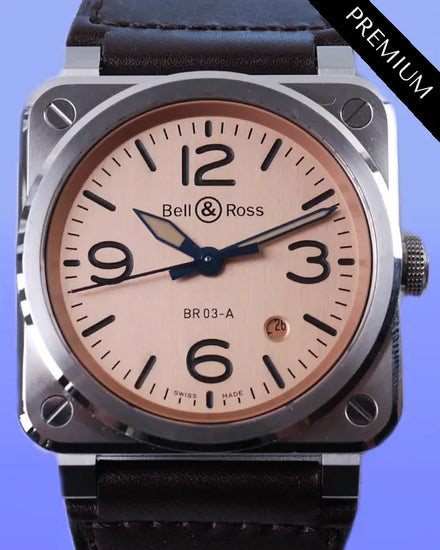 Bell & Ross BR 03 41MM Copper Dial Leather Strap (BR03A-GB-ST/SCA)