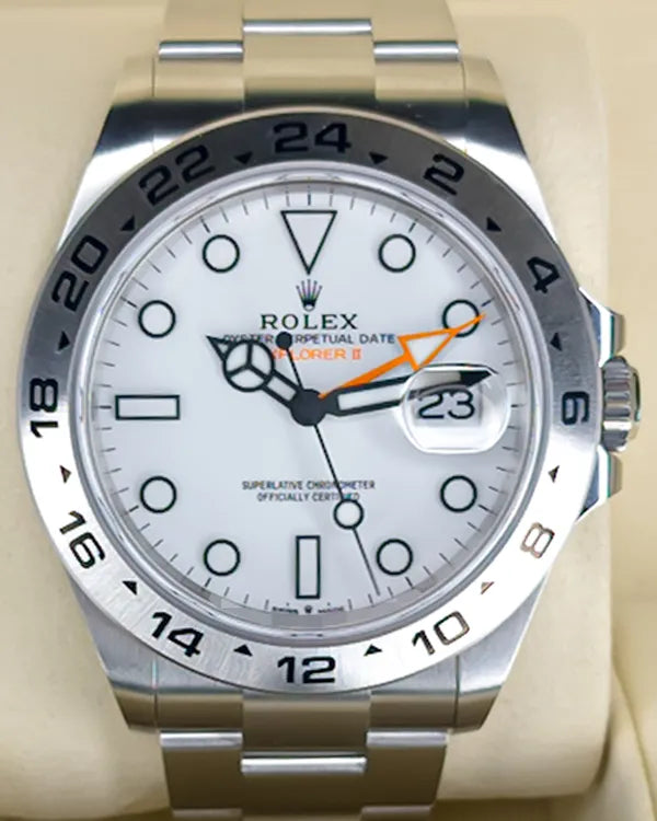 (7 day Auction) 2024 Rolex Explorer II "Polar" 42MM White Dial Oyster Bracelet (226570)
