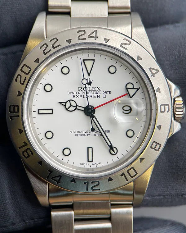 Rolex Explorer II "Polar" 40MM White Dial Oyster Bracelet (16570)