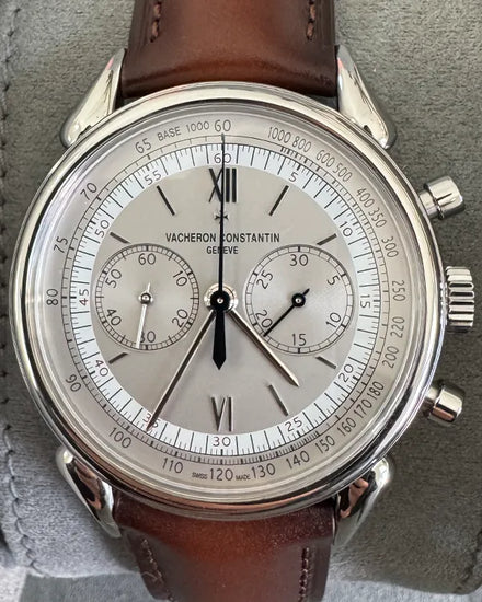2025 Vacheron Constantin Historiques "Cornes de Vache 1955" 38.5MM Silver Dial Leather Strap (5000H/000A-B582)