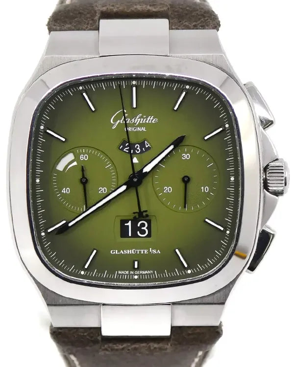 2024 Glashütte Original Seventies Panorama 40MM Green Dial Leather Strap (1-37-02-09-02-62)