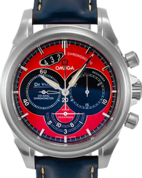 Omega De Ville 41MM Red Dial Leather Strap (4851.61.31)