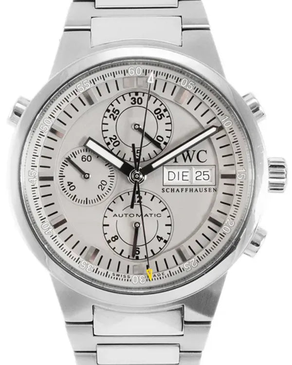 IWC Schaffhausen GST Rattrapante Chronograph 43MM Silver Dial Steel Bracelet (IW371508)