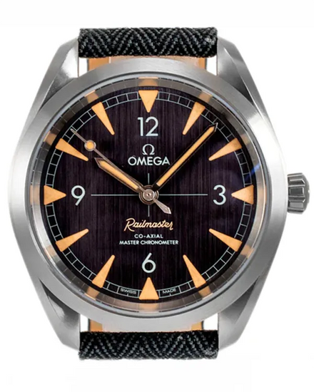 Omega Seamaster Railmaster 40MM Black Dial Textile Strap (220.12.40.20.01.001)