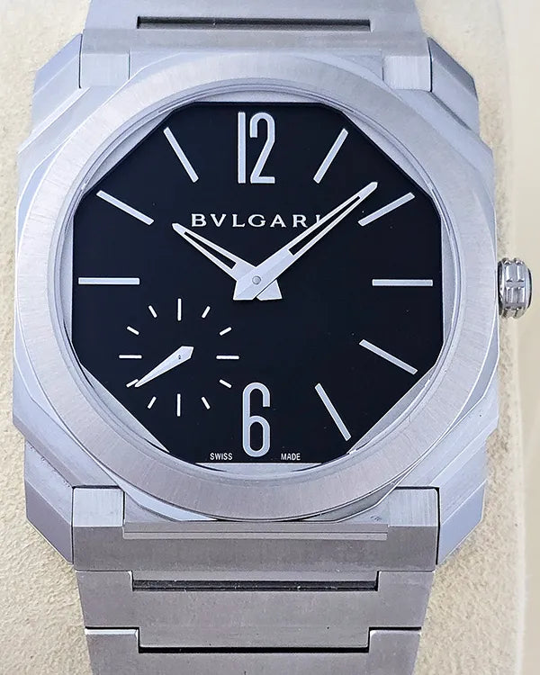 No Reserve - 2024 Bvlgari Octo Finissimo 40MM Black Dial Steel Bracelet (103297)