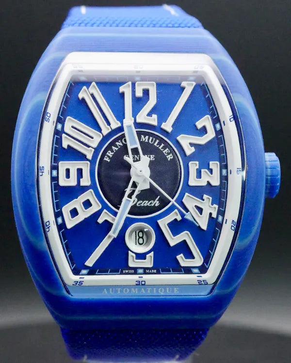 2025 Franck Muller Vanguard Beach 41 Blue 41MM Blue Dial Leather/Textile Strap (V 41 SC DT)