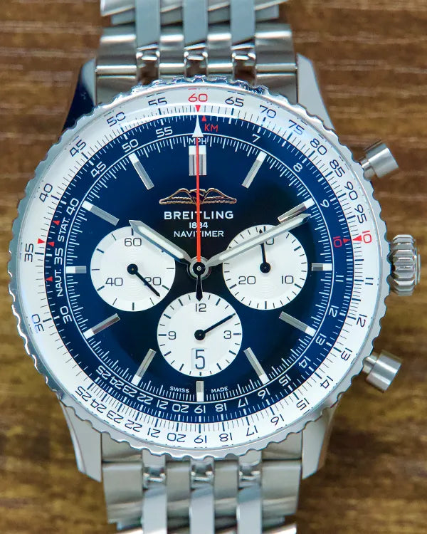 Breitling Navitimer 1B01 Chronograph 46MM Black Dial Steel Bracelet (AB0137211B1A1)