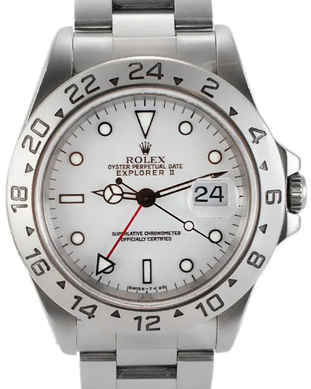 1998 (U Serial) Rolex Explorer II "Polar" 40MM White Dial Oyster Bracelet (16570)
