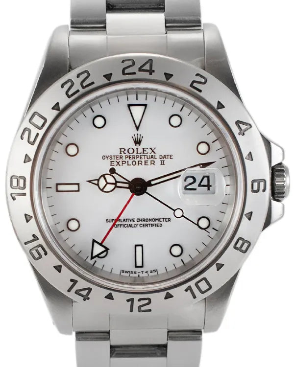1998 (Serial U) Rolex Explorer II "Polar" 40MM White Dial Oyster Bracelet (16570)