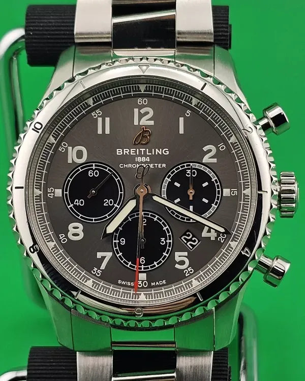 Breitling Aviator 8 43MM Grey Dial Steel Bracelet (AB0119)